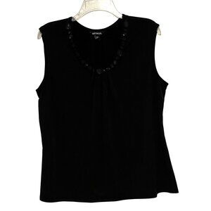 Womens Embellished Tank Top XL Black Whimsygoth‎ Dressy Day to Night Semi Formal